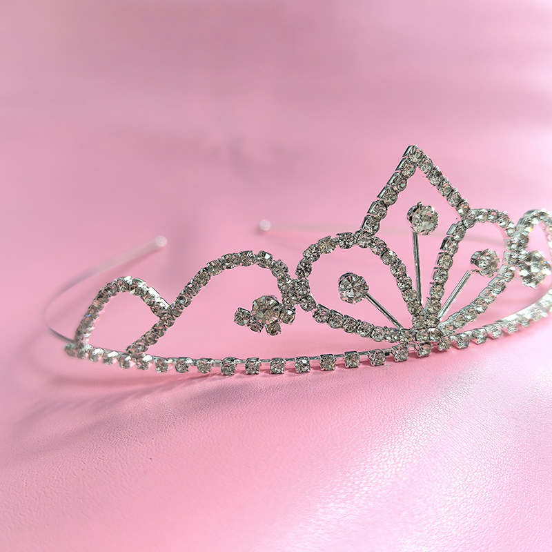 Event Suppliers - Silberfarbene Strass-Brautkrone Luxuriöse Kristall-Tiara Hochzeits-Königinnen-Prinzessinnen-Kopfschmuck Party-Geburtstags-Haaraccessoires