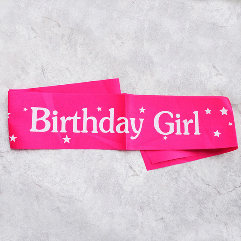 Birthday Sash Glitter - Geburtstag Mädchen Bänder Schulter Gürtel Geburtstag
