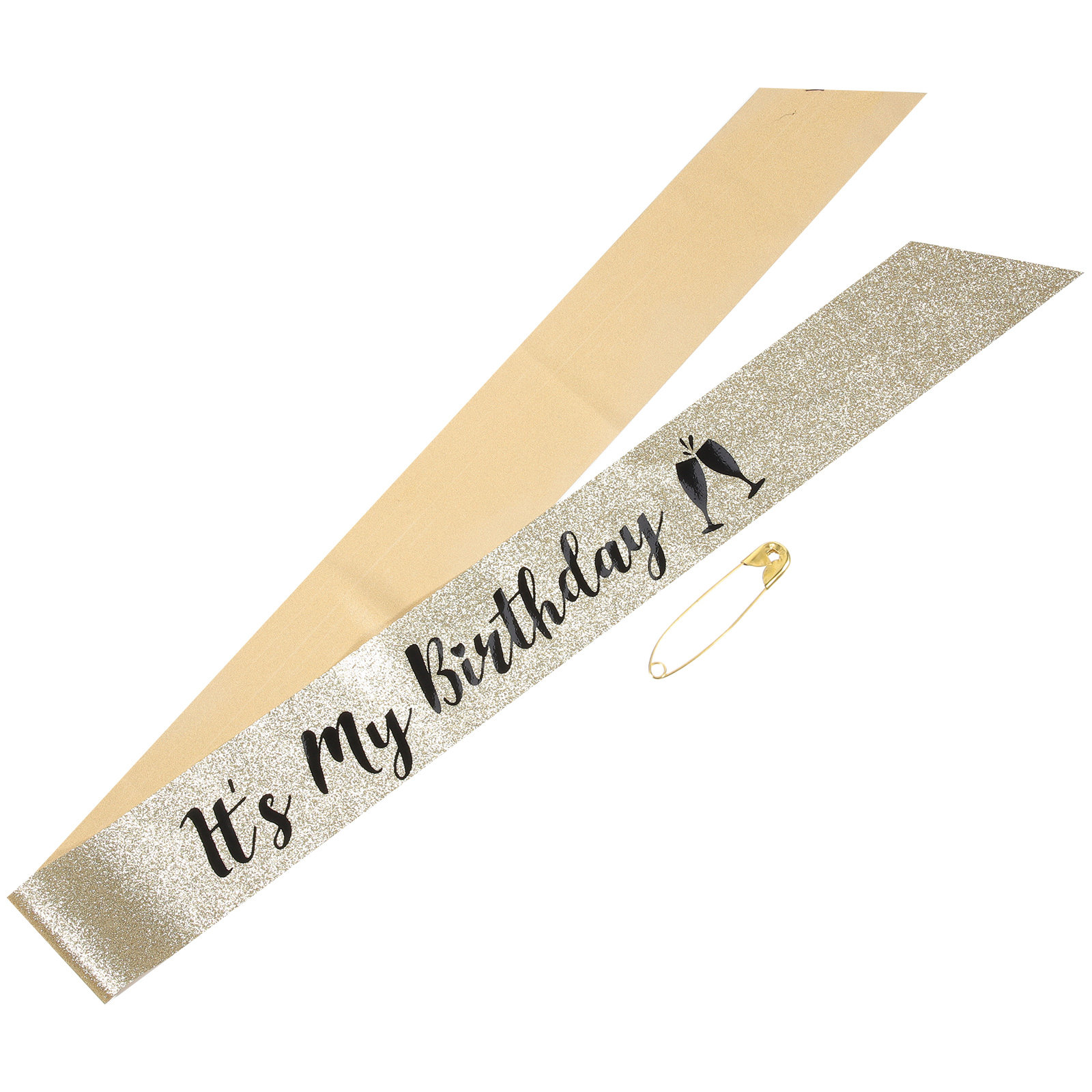 Birthday Sash Glitter - 1 Stück Glitzer-Geburtstagsschleife, Schulterband für Geburtstagsfeier,