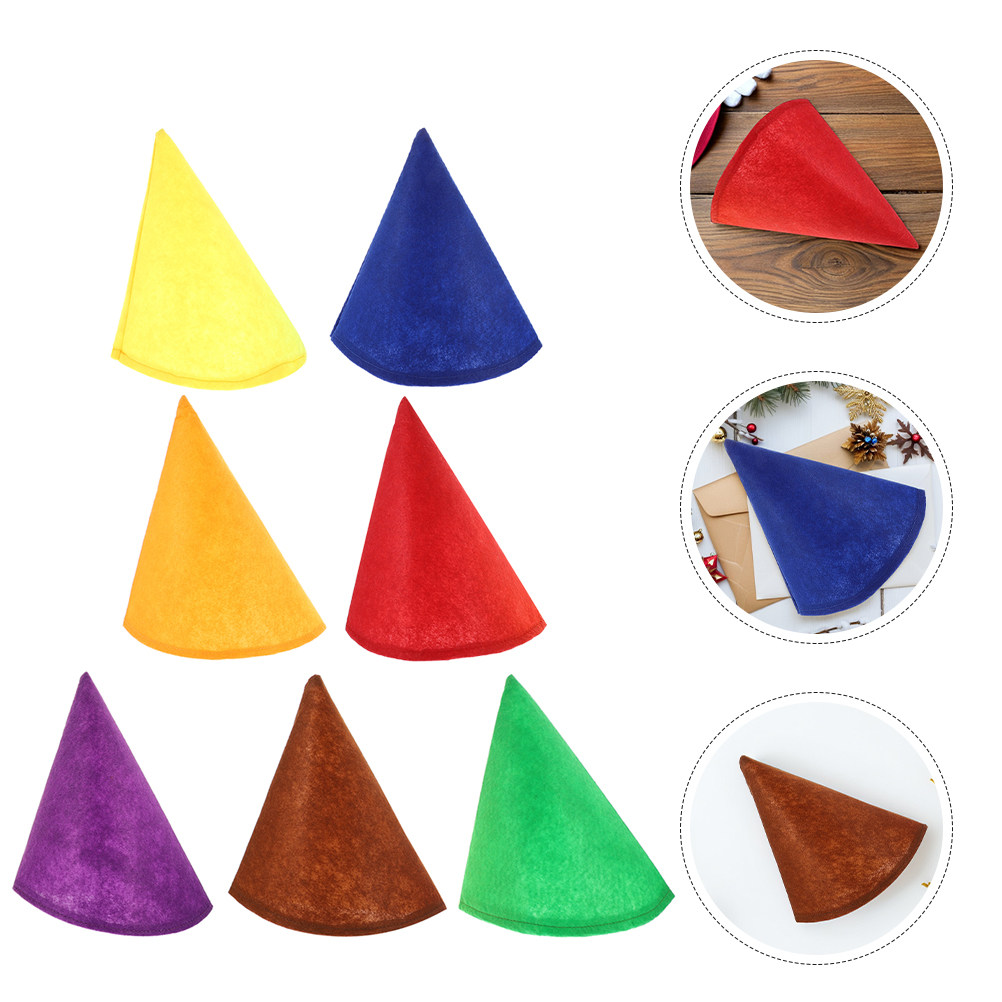 Party Hat Cone - 14 Stück Bunte Filz-Kegelhüte für Partys,