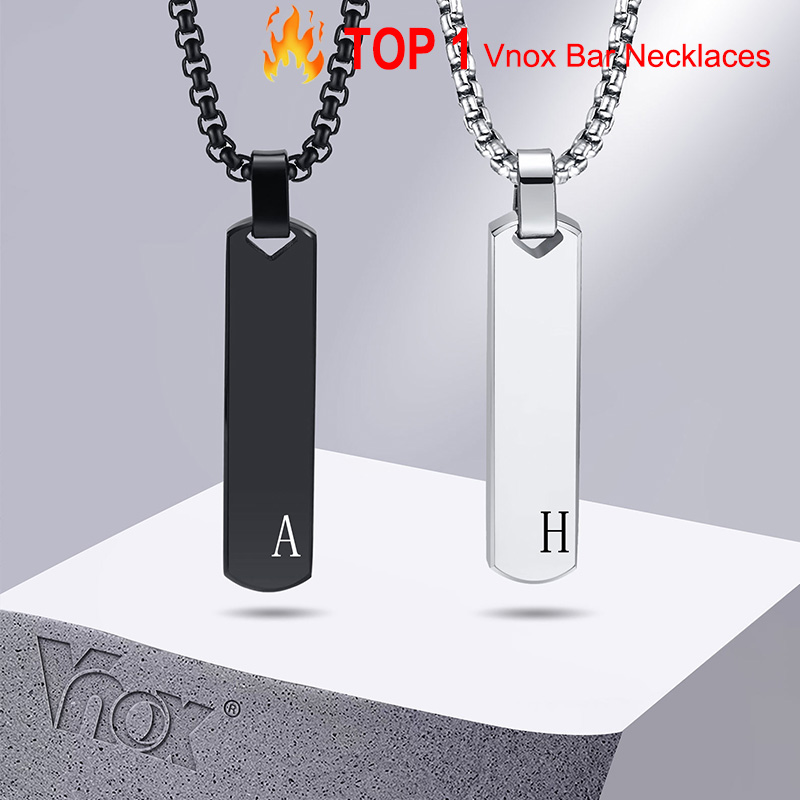 Event Z - Vnox Initial Bar Halskette für Männer,
