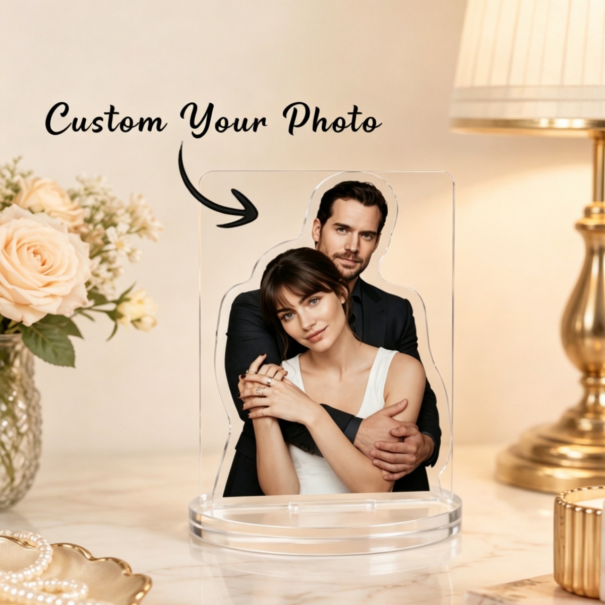 Eve Party - Maßgefertigte Acryl-Charakterporträts – Foto-Acryl-Ornamente, Hochzeitsandenken, Personalisierte