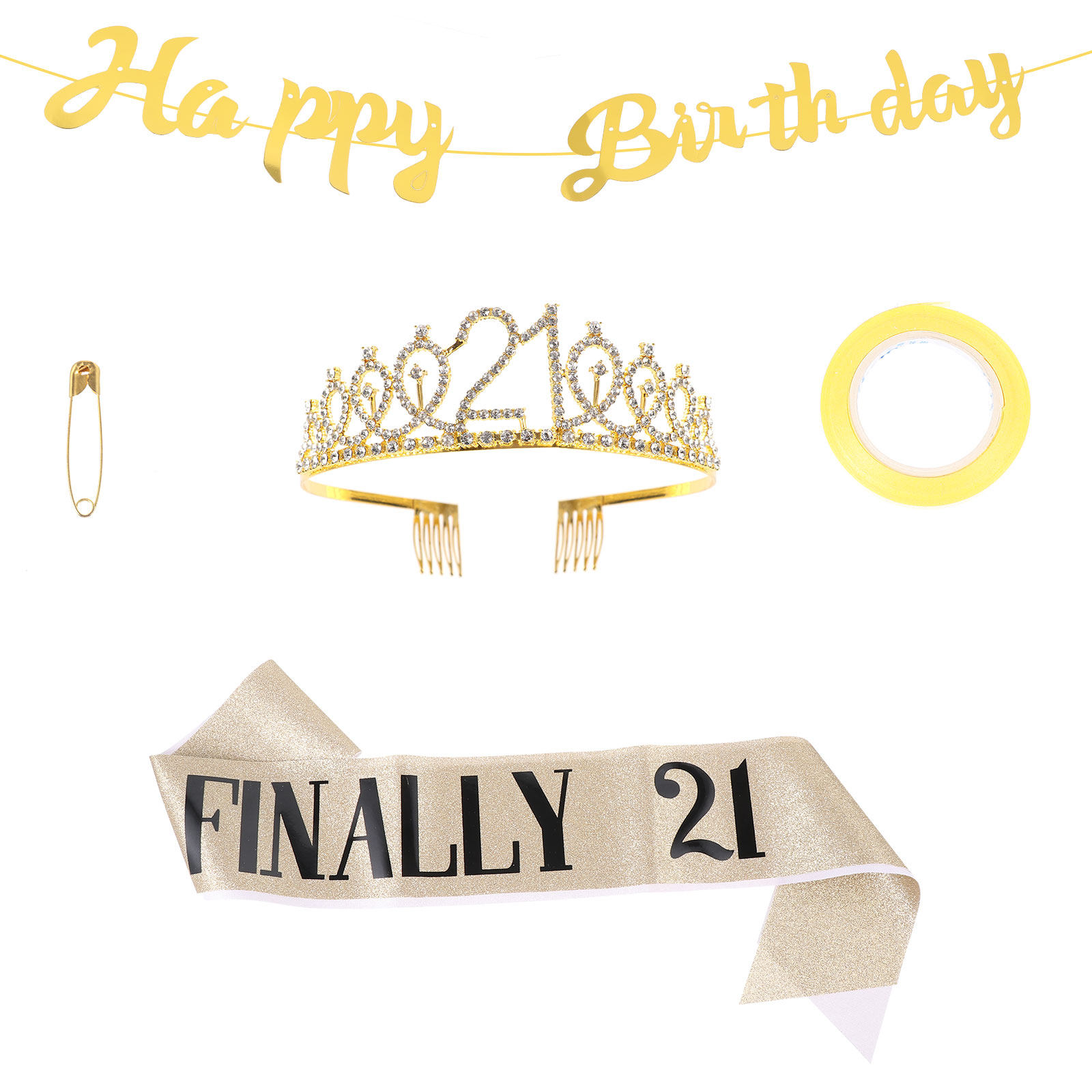 1 Set Glitzer-Geburtstagskrone – Birthday Sash Glitter Bewertung und Preis