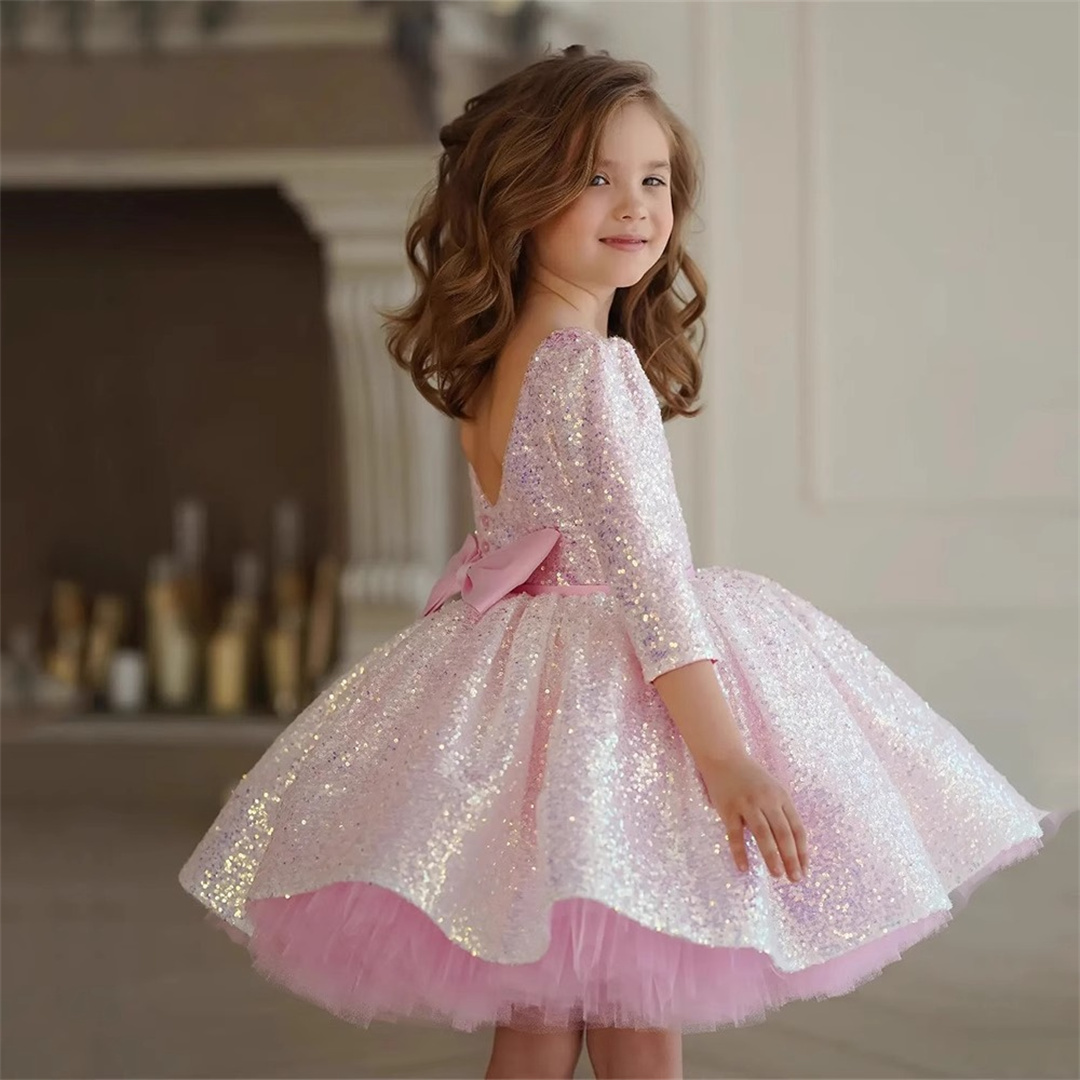 Glitzerndes rosa Mädchenkleid, – Birthday Sash Glitter Bewertung und Preis