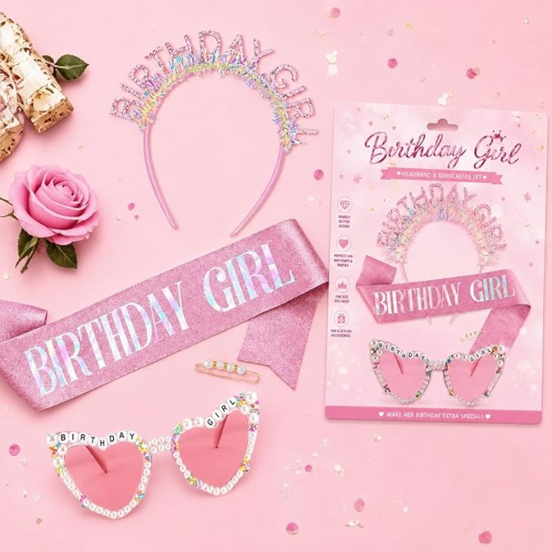 3-teiliges Set: Geburtstagsmäd – Birthday Sash Glitter Bewertung und Preis