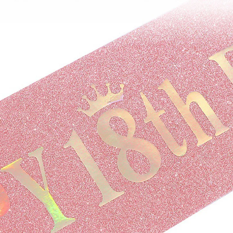 Happy 10. 13. 16. 21. 30. 40.  – Birthday Sash Glitter Bewertung und Preis