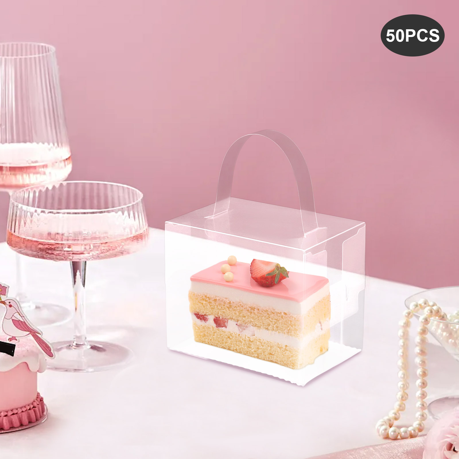 50 Stück Transparente Kuchenbo – Event Party Box Bewertung und Preis