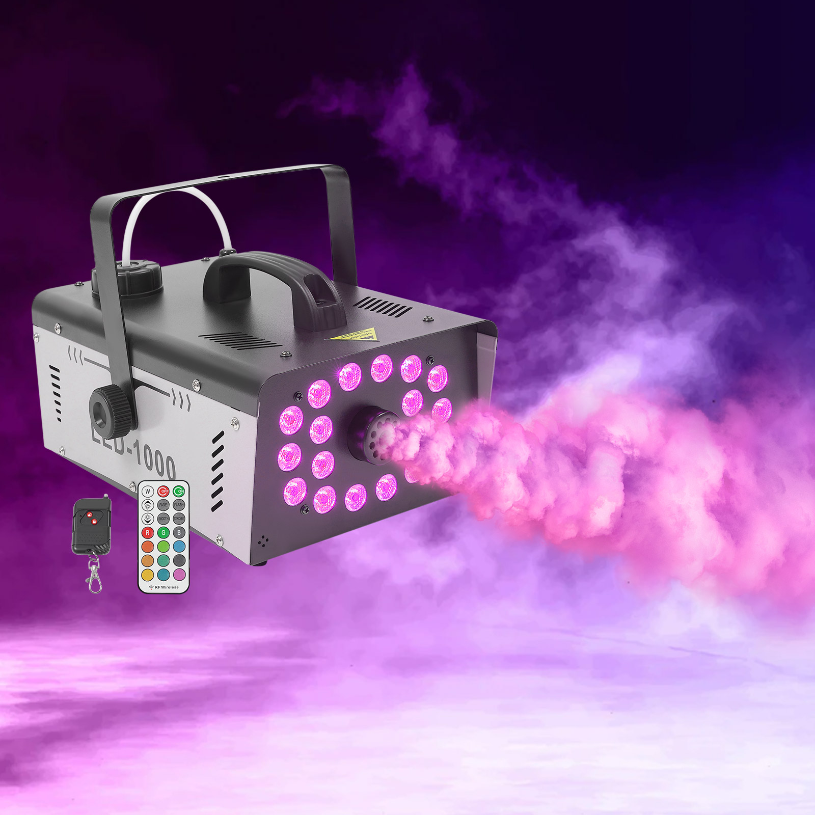 Nebelmaschine 1000W 18 LED Büh – Event Party Dj Bewertung und Preis