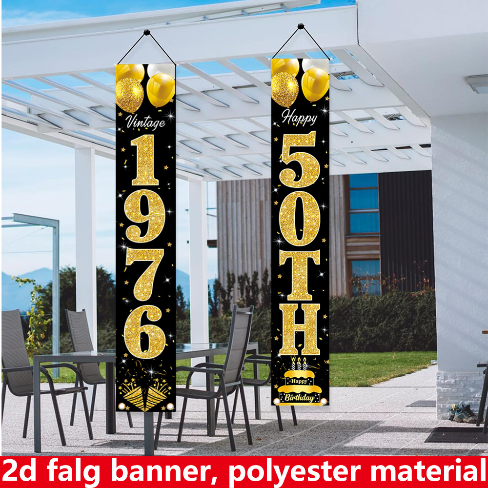 2D Flachbanner, 2-teiliges Geb – Party Banner Gold Bewertung und Preis