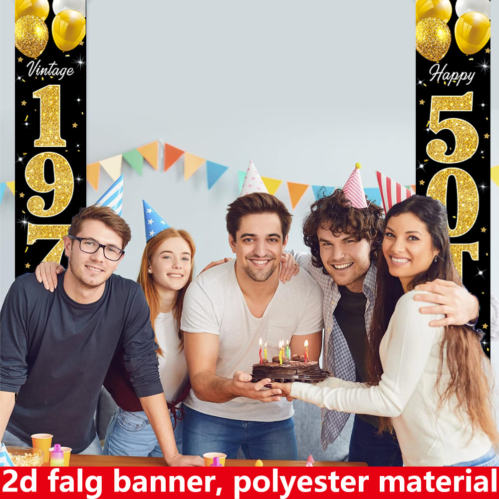 2D Flachbanner, 2-teiliges Geb – Party Banner Gold Bewertung und Preis